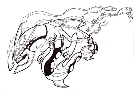 mega rayquaza outline.